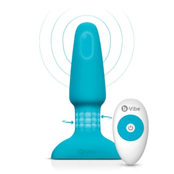 bvibe rimming butt plug 2 teal with wireless remote