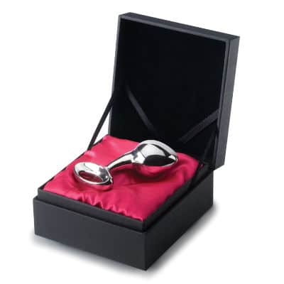 nJoy Pure Plug stainless steel butt plug in luxurious velvet case