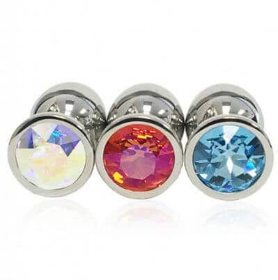 HAKA stainless steel butt plugs with Swarovski crystal base