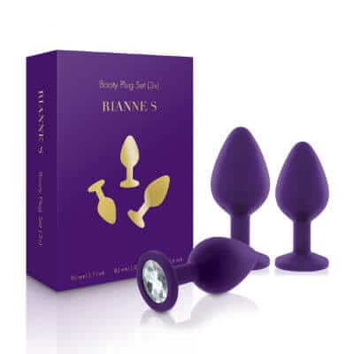 Purple Silicone 3 pc butt plug set from Rianne S