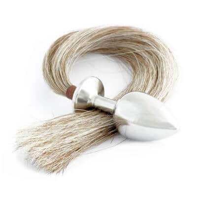 Lin colored horse tail butt plug Extra Large by Rosebuds