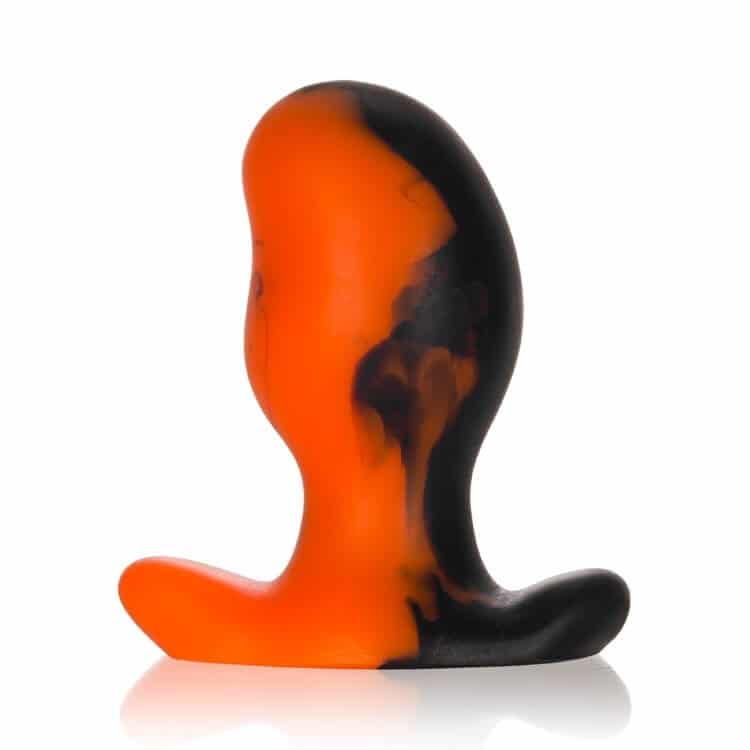 Oxballs ergo large butt plug in orange and black silicone